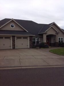 A Residential Cream Gutter Installation by Affordable Roofing & Gutter Company in Portland, Oregon