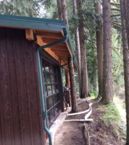 A Residential Forest Green Gutter Installation by Affordable Roofing & Gutter Company in Portland, Oregon