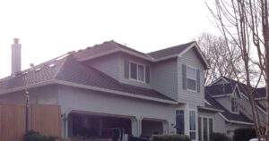 A Residential Harbor Grey Gutter Installation by Affordable Roofing & Gutter Company in Portland, Oregon