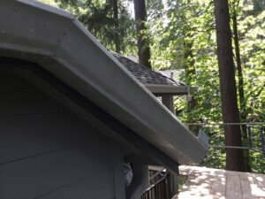 A Residential White Gutter Installation by Affordable Roofing & Gutter Company in Portland, Oregon