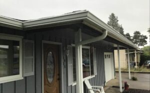 A Residential White Gutter Installation by Affordable Roofing & Gutter Company in Portland, Oregon