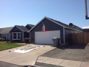 A Residential White Gutter Installation by Affordable Roofing & Gutter Company in Portland, Oregon