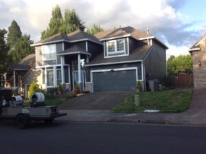 A Residential White Gutter Installation by Affordable Roofing & Gutter Company in Portland, Oregon