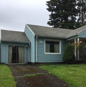 A Residential White Gutter Installation by Affordable Roofing & Gutter Company in Portland, Oregon