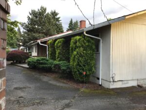 A Residential White Gutter Installation by Affordable Roofing & Gutter Company in Portland, Oregon