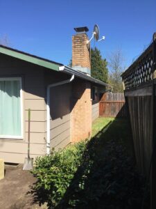 A Residential White Gutter Installation by Affordable Roofing & Gutter Company in Portland, Oregon