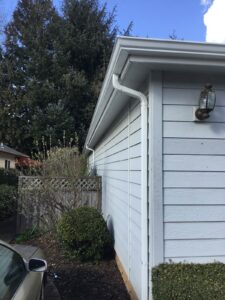 A Residential White Gutter Installation by Affordable Roofing & Gutter Company in Portland, Oregon