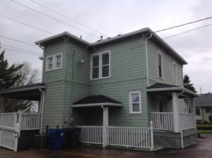 A Residential White Gutter Installation by Affordable Roofing & Gutter Company in Portland, Oregon