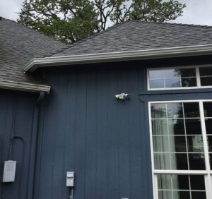 A Residential White Gutter Guard Installation by Affordable Roofing & Gutter Companyin Salem, Oregon