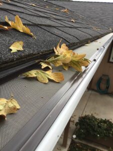 A Residential White Gutter Guard Installation by Affordable Roofing & Gutter Company in Salem, Oregon