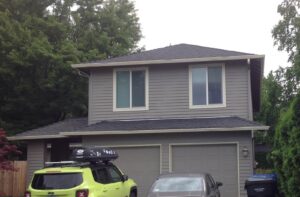 A Residential Almond Gutter Installation by Affordable Roofing & Gutter Company in Salem, Oregon