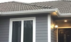 A Residential White Gutter Installation by Affordable Roofing & Gutter Company in Salem, Oregon