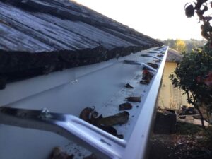 A Residential White Gutter Installation by Affordable Roofing & Gutter Company in Salem, Oregon