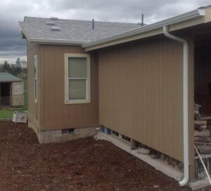 A Residential White Gutter Installation by Affordable Roofing & Gutter Company in Salem, Oregon