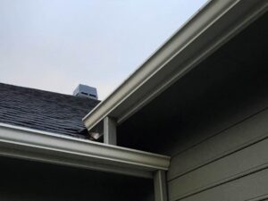 A Residential White Gutter Installation by Affordable Roofing & Gutter Company in Salem, Oregon