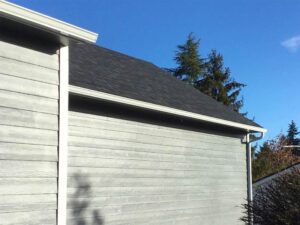 A Residential White Gutter Installation by Affordable Roofing & Gutter Company in Salem, Oregon