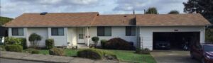 A Residential White Gutter Installation by Affordable Roofing & Gutter Company in Salem, Oregon