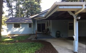 A Residential White Gutter Installation by Affordable Roofing & Gutter Company in Salem, Oregon