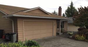 A Residential White Gutter Installation by Affordable Roofing & Gutter Company in Salem, Oregon