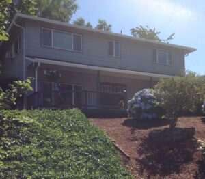 A Residential White Gutter Installation by Affordable Roofing & Gutter Company in Salem, Oregon