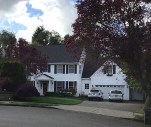 A Residential White Gutter Installation by Affordable Roofing & Gutter Company in Salem, Oregon