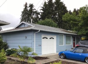 A Residential White Gutter Installation by Affordable Roofing & Gutter Company in Salem, Oregon