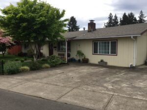 A Residential White Gutter Installation by Affordable Roofing & Gutter Company in Salem, Oregon