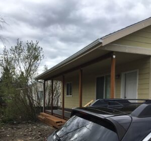 A Residential White Gutter Installation by Affordable Roofing & Gutter Company in Salem, Oregon